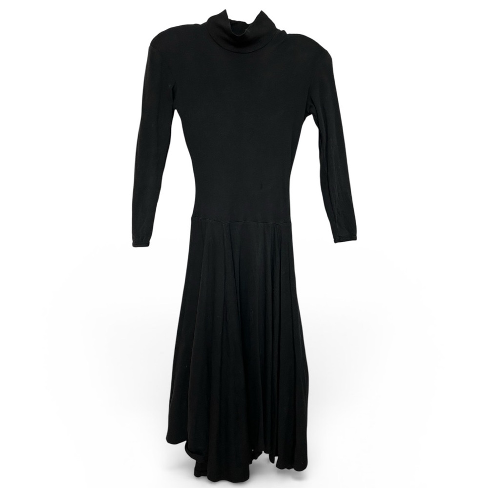 Betsey Johnson Black Long Sleeve Turtleneck Midi Dress - Picture 2 of 5